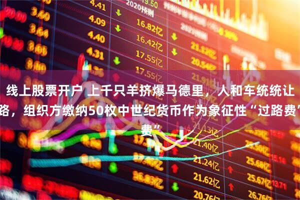 线上股票开户 上千只羊挤爆马德里，人和车统统让路，组织方缴纳50枚中世纪货币作为象征性“过路费”