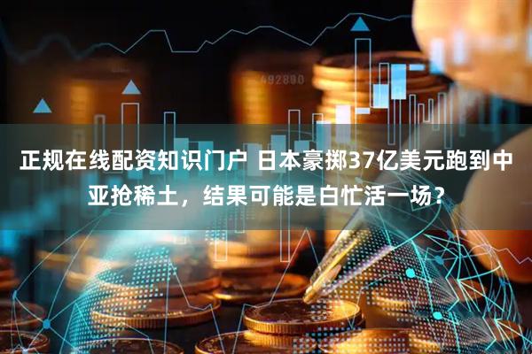 正规在线配资知识门户 日本豪掷37亿美元跑到中亚抢稀土，结果可能是白忙活一场？
